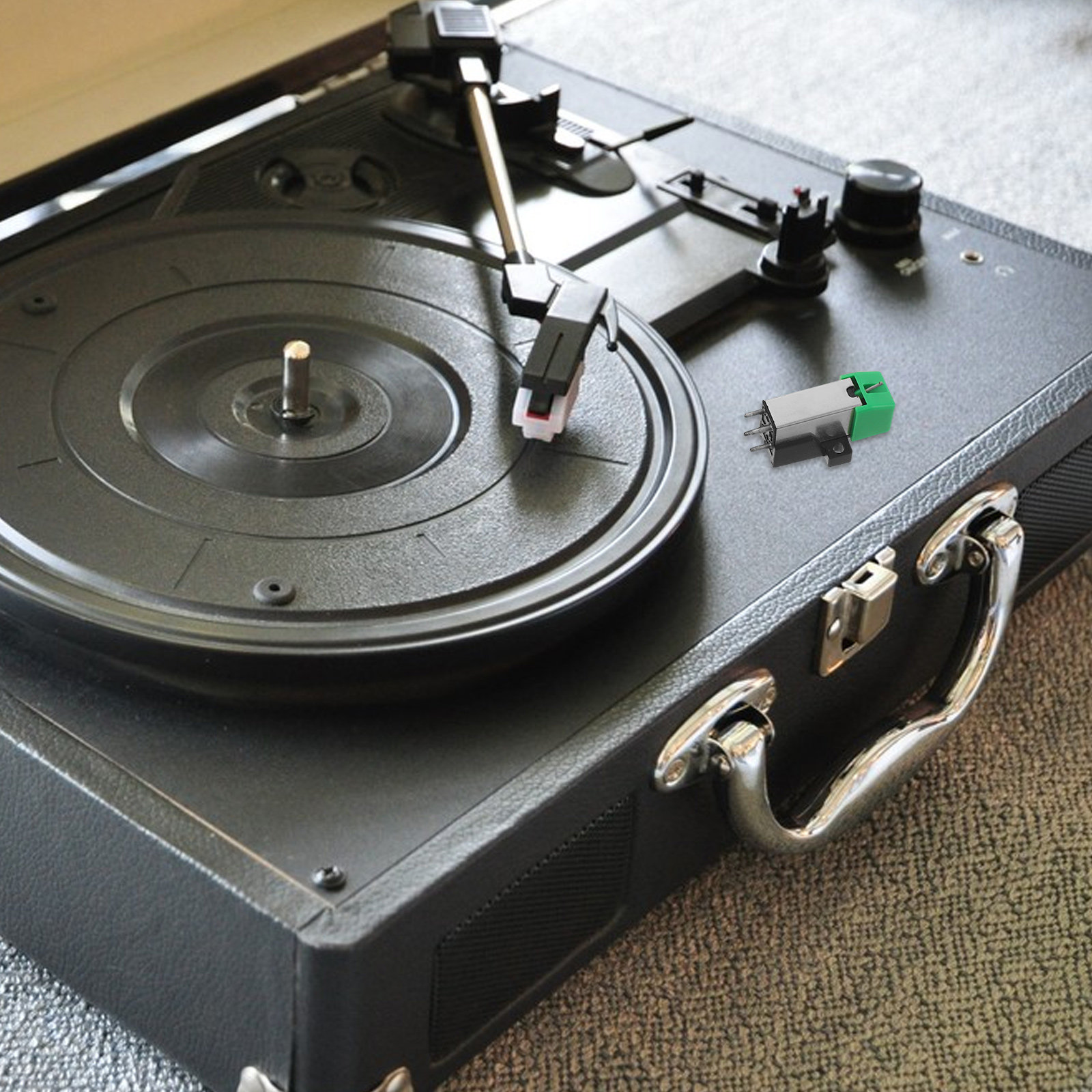 Record Player Needle - Cartucho Magnético para Toca-Discos Compatível com