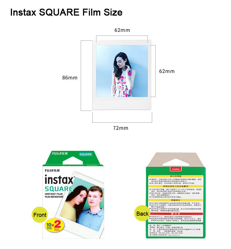 Fujifilm Instax Filme Quadrado - Instant Film Pack avaliação e preço